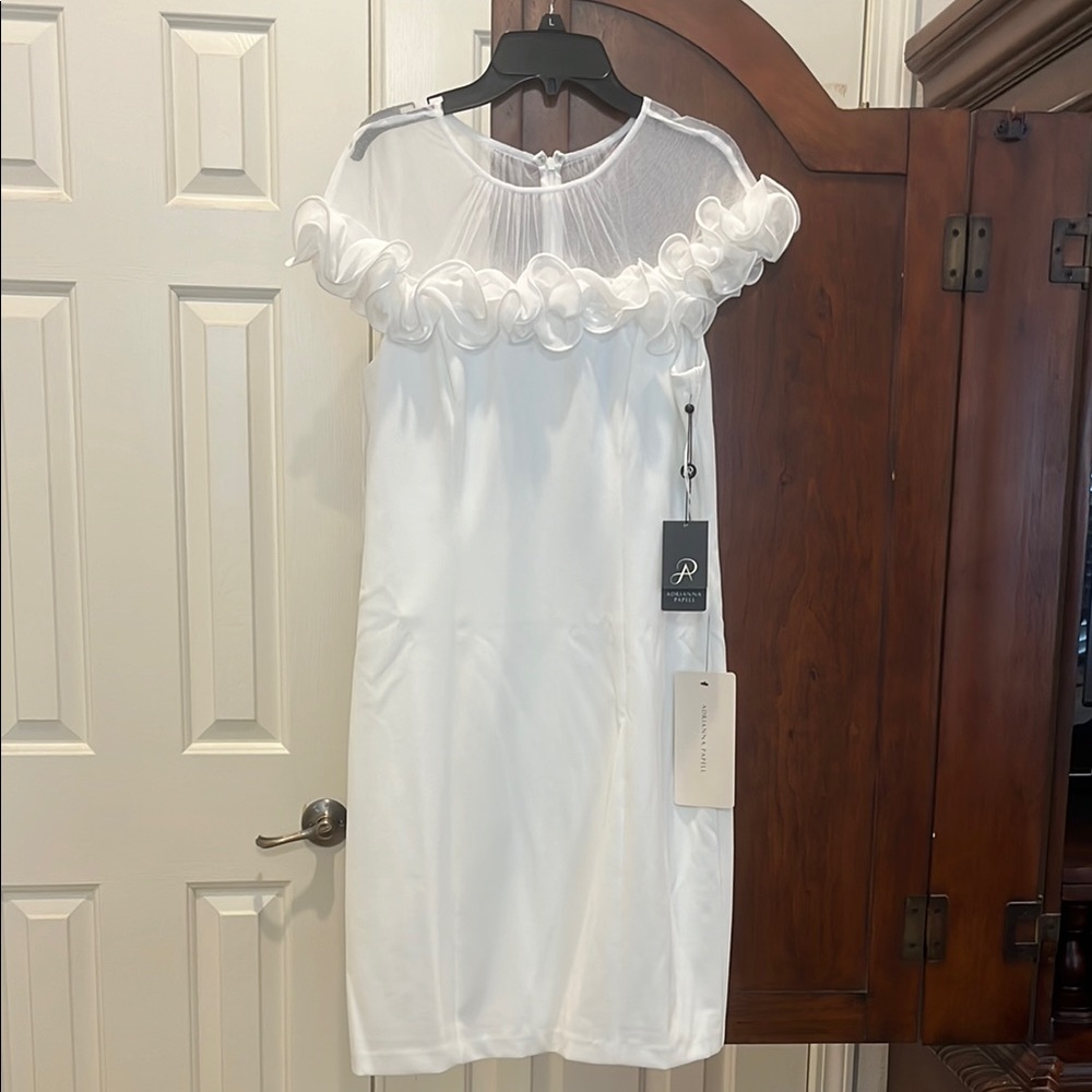 Elegant White Ruffled Dress